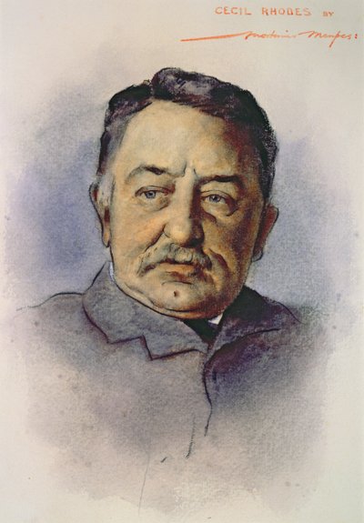 Porträt von Cecil Rhodes (1853-1902) von Mortimer Ludington Menpes